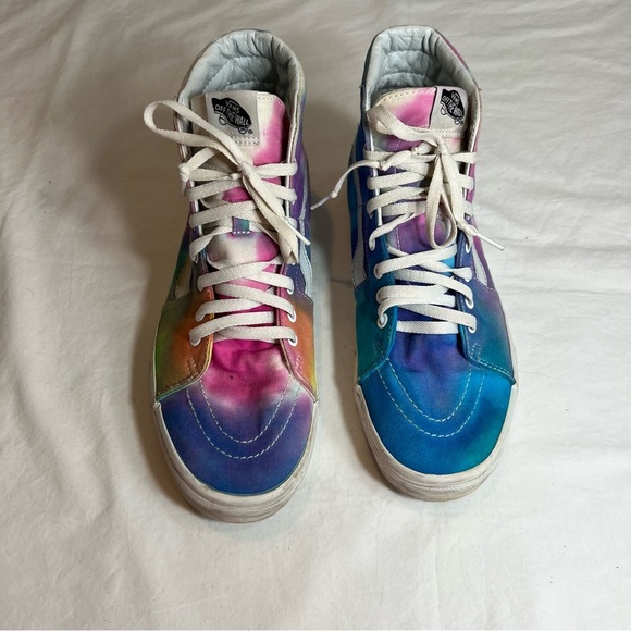 Vans rainbow tie dye Sk8 Hi high tops size 11.5 - Picture 2 of 9
